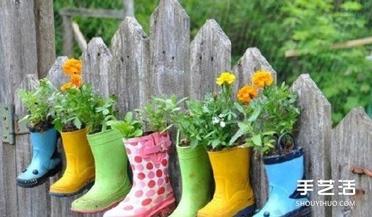 廢舊鞋子制作花盆的方法 舊鞋子DIY花盆教程 -  itrip.net.cn