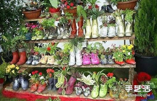 廢舊鞋子制作花盆的方法 舊鞋子DIY花盆教程 -  itrip.net.cn