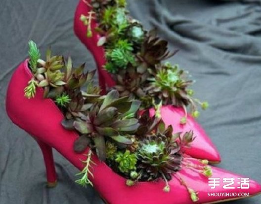 廢舊鞋子制作花盆的方法 舊鞋子DIY花盆教程 -  itrip.net.cn