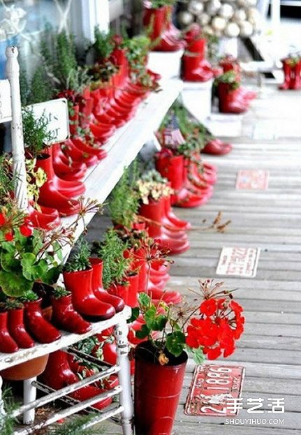 廢舊鞋子制作花盆的方法 舊鞋子DIY花盆教程 -  itrip.net.cn
