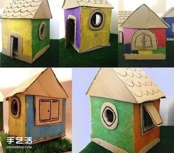 兒童紙房子手工制作方法 紙房子模型制作圖解 -  itrip.net.cn
