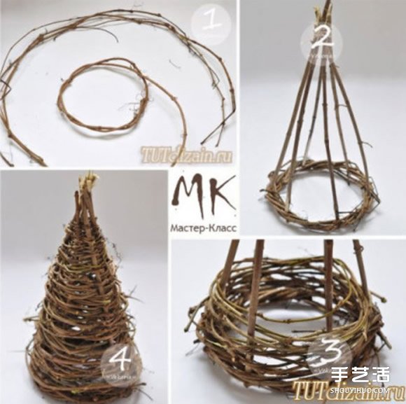 枯枝樹藤等廢物利用 DIY制作森系圣誕樹的方法 -  itrip.net.cn