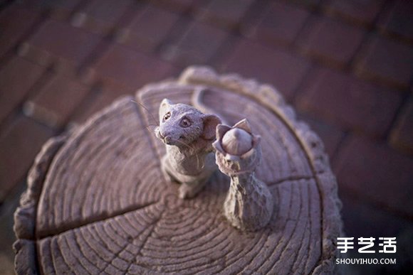 栩栩如生而充滿童話氛圍的象鼠下棋造型沙雕 -  itrip.net.cn