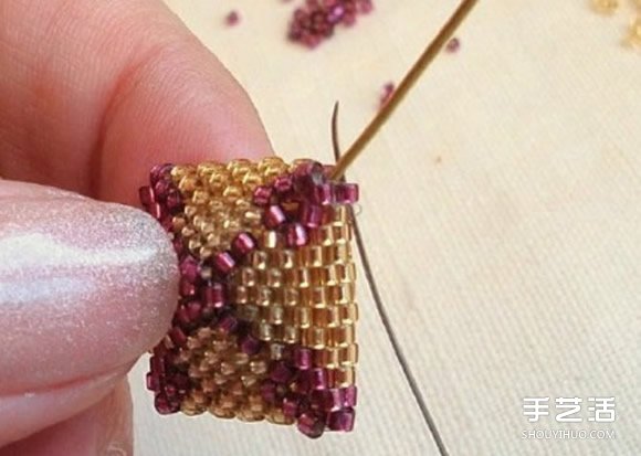 方形串珠飾品DIY教程 手工串珠寶石飾品制作 -  itrip.net.cn