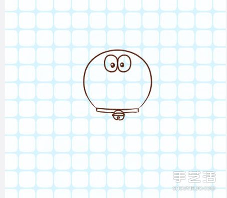 哆啦A夢簡筆畫圖片步驟 哆啦A夢簡筆畫帶顏色 -  itrip.net.cn