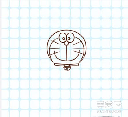 哆啦A夢簡筆畫圖片步驟 哆啦A夢簡筆畫帶顏色 -  itrip.net.cn