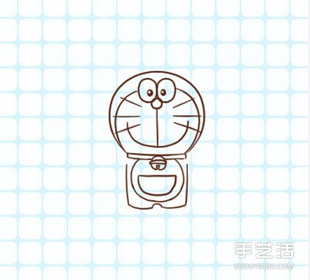 哆啦A夢簡筆畫圖片步驟 哆啦A夢簡筆畫帶顏色 -  itrip.net.cn