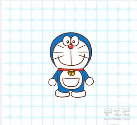 哆啦A夢簡筆畫圖片步驟 哆啦A夢簡筆畫帶顏色 -  itrip.net.cn