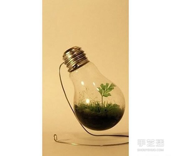 廢舊燈泡制作花盆 DIY迷你盆景的方法步驟 -  itrip.net.cn