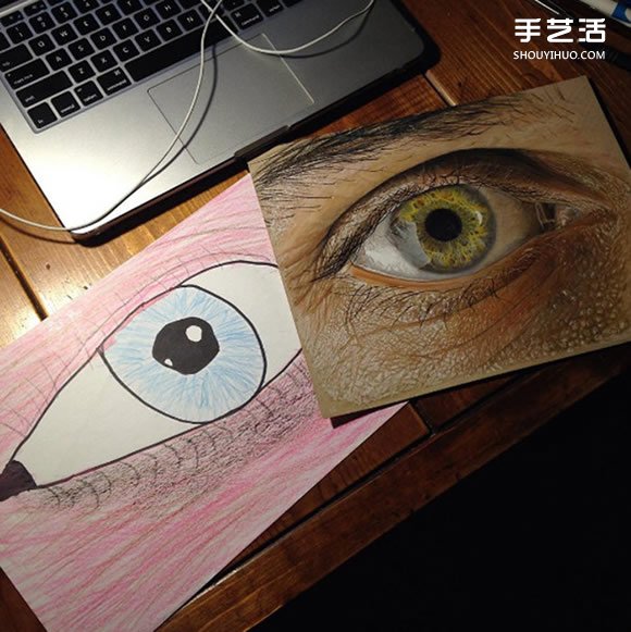 將小時與現(xiàn)在的畫作擺一起 有趣的前后對比圖 -  itrip.net.cn