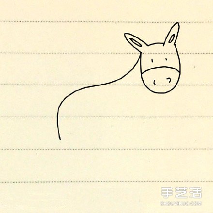 小毛驢的簡(jiǎn)筆畫(huà)教程 簡(jiǎn)筆畫(huà)毛驢的畫(huà)法圖片 -  itrip.net.cn