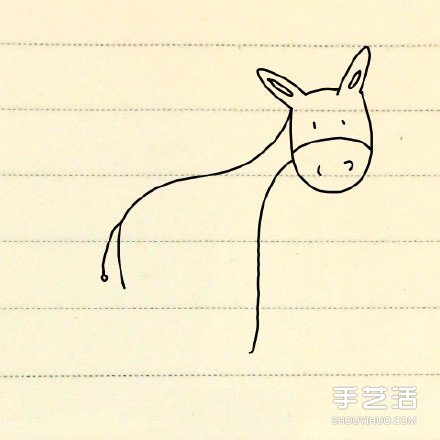 小毛驢的簡(jiǎn)筆畫(huà)教程 簡(jiǎn)筆畫(huà)毛驢的畫(huà)法圖片 -  itrip.net.cn
