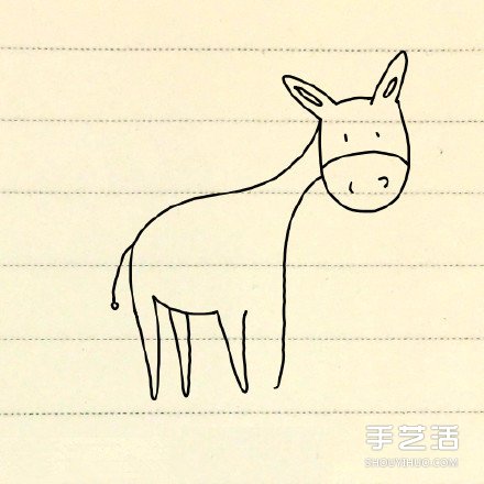 小毛驢的簡(jiǎn)筆畫(huà)教程 簡(jiǎn)筆畫(huà)毛驢的畫(huà)法圖片 -  itrip.net.cn