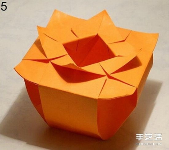 手工折紙花盆圖解 復(fù)雜花盆的折法步驟教程 -  itrip.net.cn