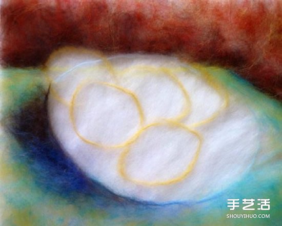 宛如油畫般的水果羊毛氈畫 具有羊毛獨特質(zhì)感 -  itrip.net.cn