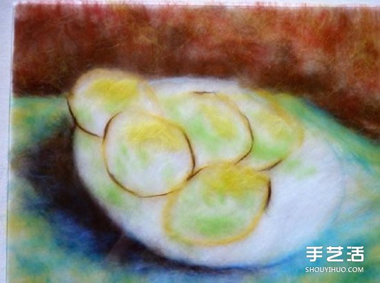 宛如油畫般的水果羊毛氈畫 具有羊毛獨特質(zhì)感 -  itrip.net.cn