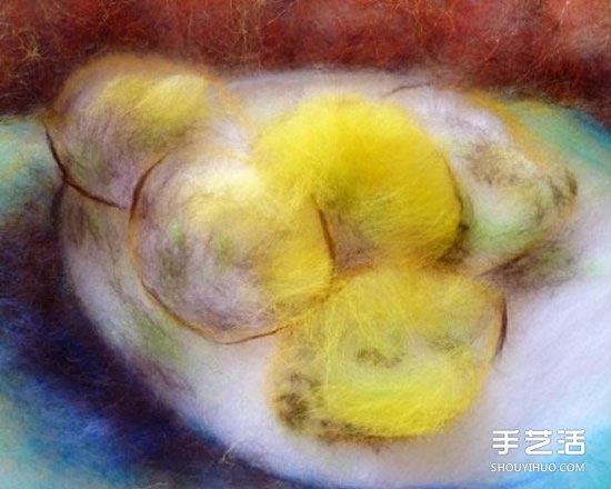 宛如油畫般的水果羊毛氈畫 具有羊毛獨特質(zhì)感 -  itrip.net.cn