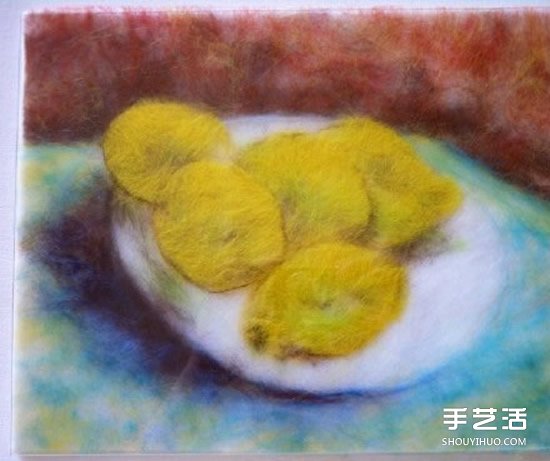宛如油畫般的水果羊毛氈畫 具有羊毛獨特質(zhì)感 -  itrip.net.cn