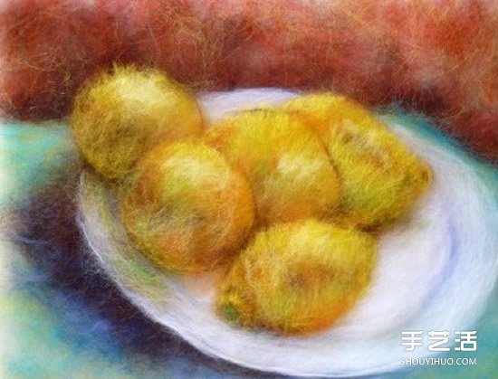 宛如油畫般的水果羊毛氈畫 具有羊毛獨特質(zhì)感 -  itrip.net.cn