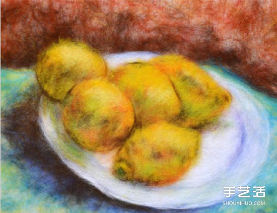 宛如油畫般的水果羊毛氈畫 具有羊毛獨特質(zhì)感 -  itrip.net.cn