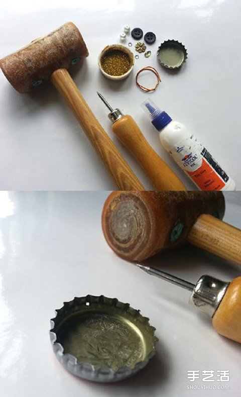 啤酒瓶蓋手工小制作 DIY可愛小掛件圖解教程 -  itrip.net.cn