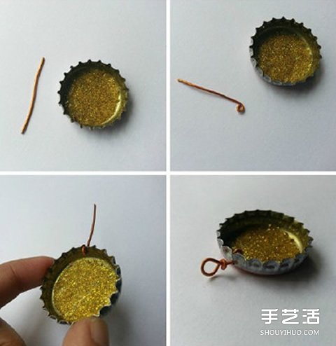 啤酒瓶蓋手工小制作 DIY可愛小掛件圖解教程 -  itrip.net.cn