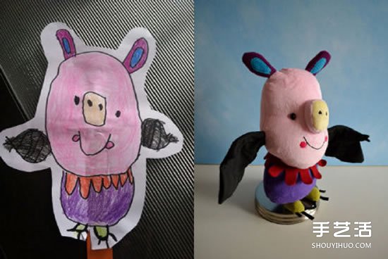 將4歲兒子涂鴉作品制作成毛絨玩具 愛心滿滿 -  itrip.net.cn