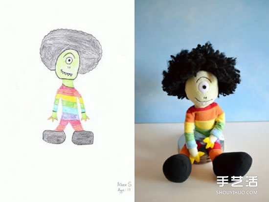 將4歲兒子涂鴉作品制作成毛絨玩具 愛心滿滿 -  itrip.net.cn