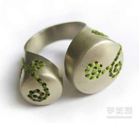 手工繞線金屬戒指圖片 仿佛是刺繡上去一樣！ -  itrip.net.cn