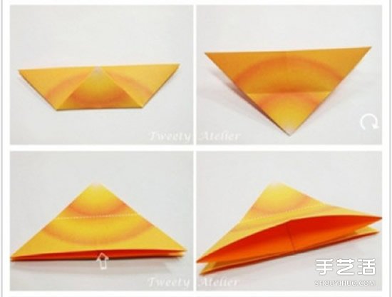雙層愛心折法步驟圖 可用在婚禮請柬作為封口 -  itrip.net.cn