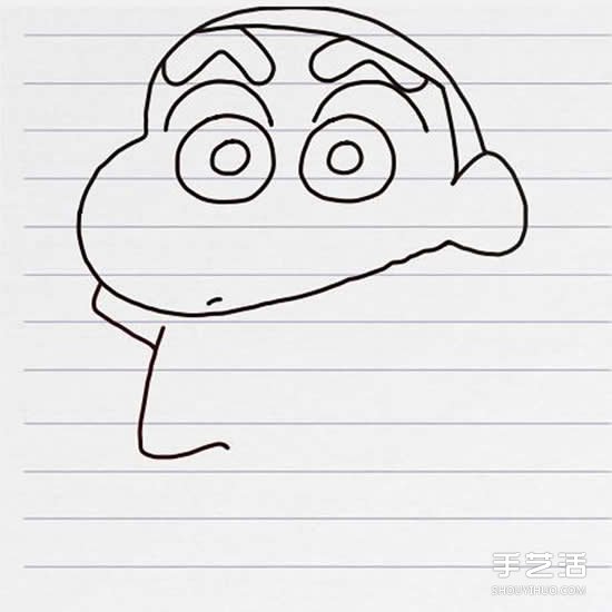 彩色蠟筆小新簡筆畫 簡單簡筆畫蠟筆小新畫法 -  itrip.net.cn