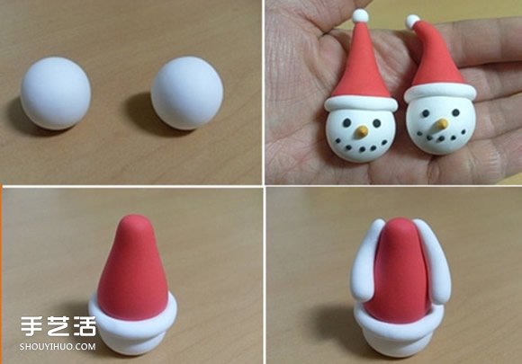 超輕粘土雪人的做法 粘土手工制作雪人人偶 -  itrip.net.cn