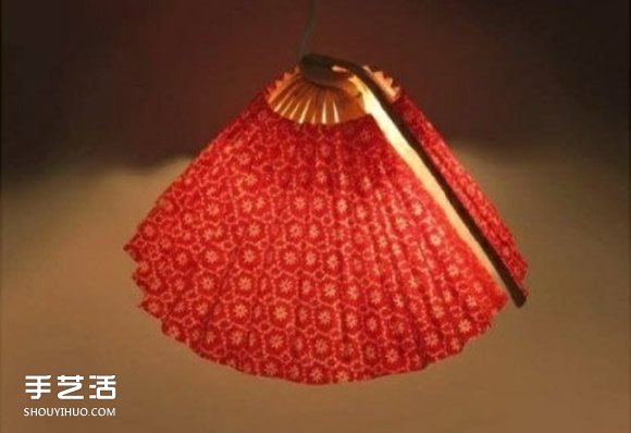 簡單折扇做燈罩的方法 紙扇吊燈燈罩手工制作 -  itrip.net.cn