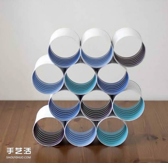 鐵罐酒架的做法圖解 鐵罐手工制作酒架的方法 -  itrip.net.cn
