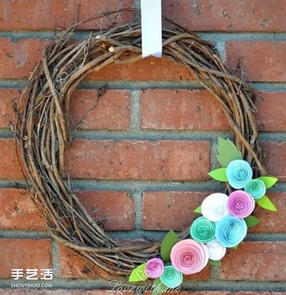 田園風(fēng)花環(huán)手工制作 簡(jiǎn)單裝飾花環(huán)的做法圖解 -  itrip.net.cn