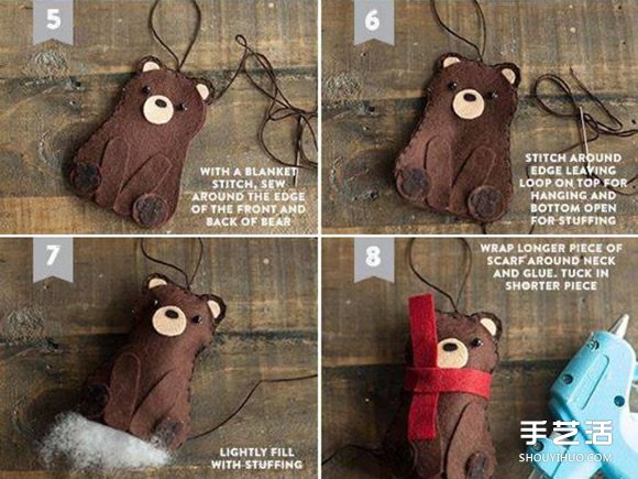 皮革小熊掛件DIY制作 可愛皮制小熊掛飾做法 -  itrip.net.cn