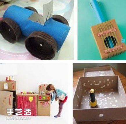 廢紙箱兒童玩具圖片 超好玩的紙箱做玩具作品 -  itrip.net.cn
