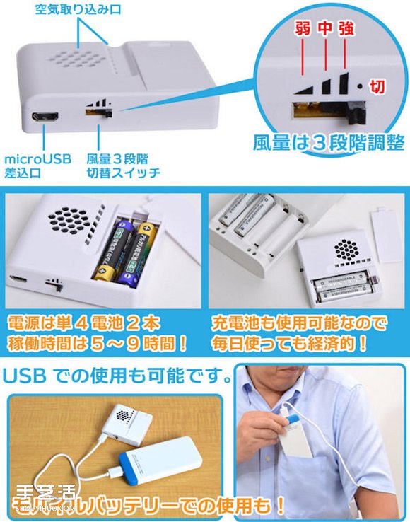 迷你腋下風扇設計 讓你跟尷尬的腋下汗?jié)n說拜拜 -  itrip.net.cn