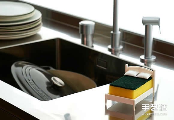 床鋪造型菜瓜布架 兼具趣味和實用性的設計 -  itrip.net.cn