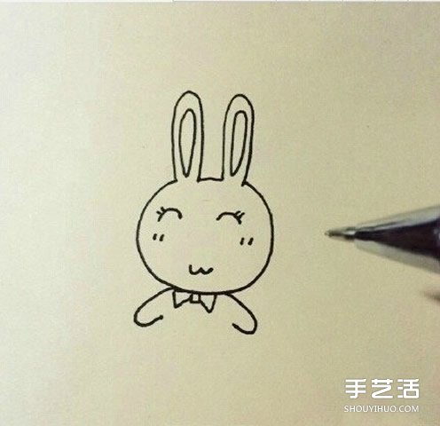 卡通小兔子簡筆畫教程 簡單又可愛小兔子畫法 -  itrip.net.cn