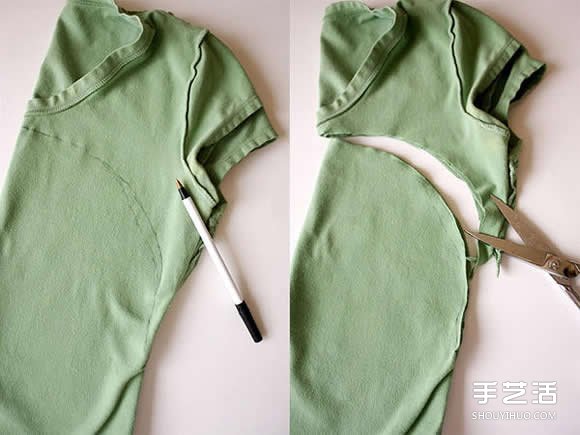 舊T恤改造網(wǎng)眼袋的方法 DIY網(wǎng)眼袋制作教程 -  itrip.net.cn