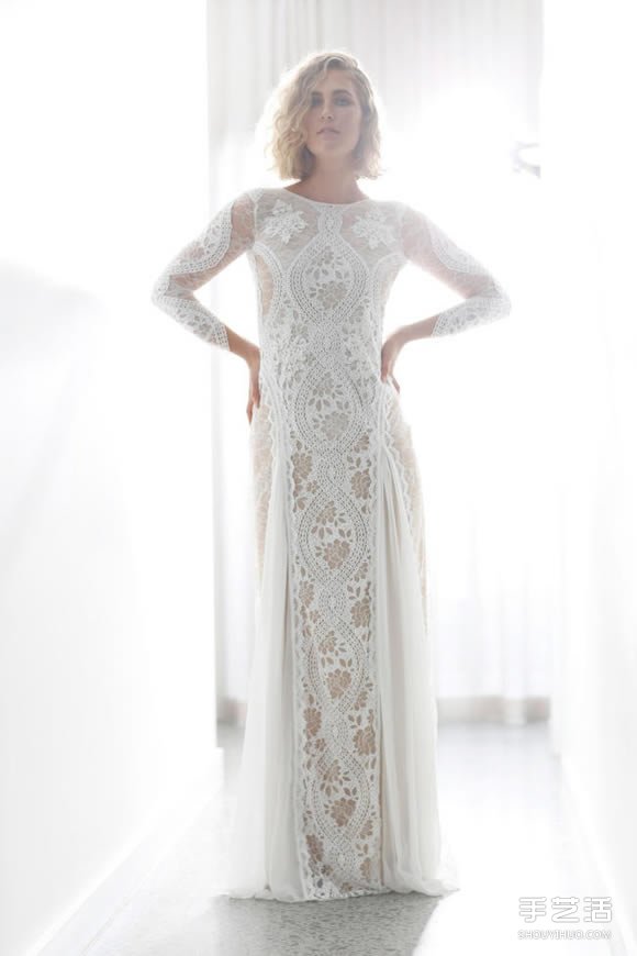 小眾婚紗品牌Grace Loves Lace白色蕾絲禮服 -  itrip.net.cn