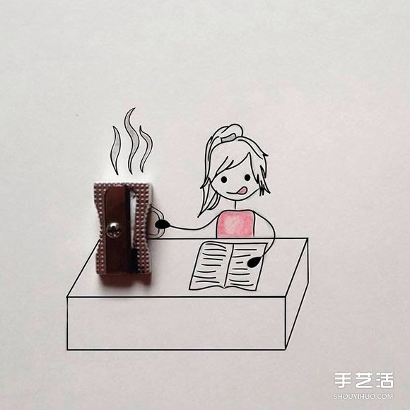 創(chuàng)意畫作品欣賞：講述可愛女生的日常生活 -  itrip.net.cn