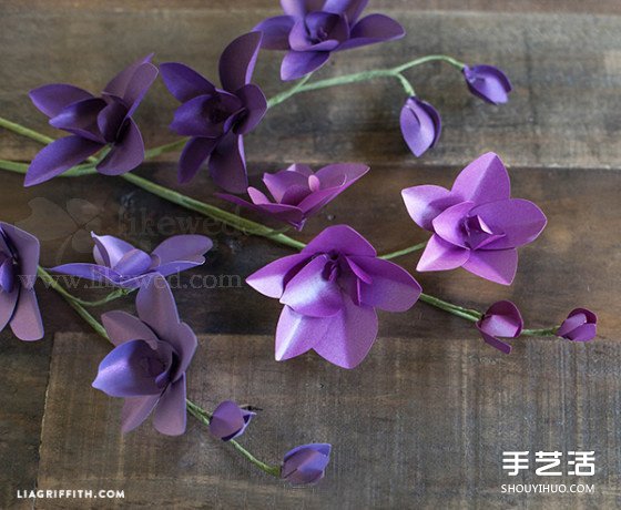 漂亮蘭花的制作方法圖解 手工蘭花折紙步驟圖 -  itrip.net.cn