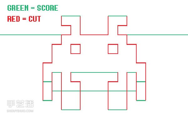 如何自制八位元立體卡片的方法步驟帶圖紙 -  itrip.net.cn