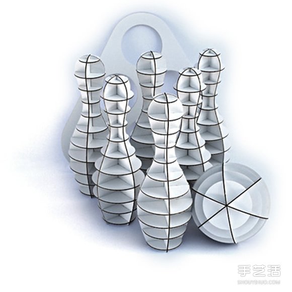 手工瓦楞紙保齡球圖片 自制環(huán)保保齡球的作品 -  itrip.net.cn
