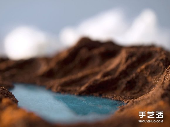 利用羊毛氈和牛奶、巧克力等DIY而成的風(fēng)景 -  itrip.net.cn