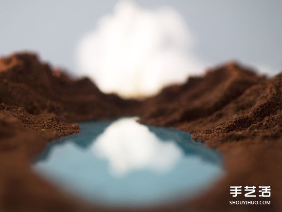 利用羊毛氈和牛奶、巧克力等DIY而成的風(fēng)景 -  itrip.net.cn