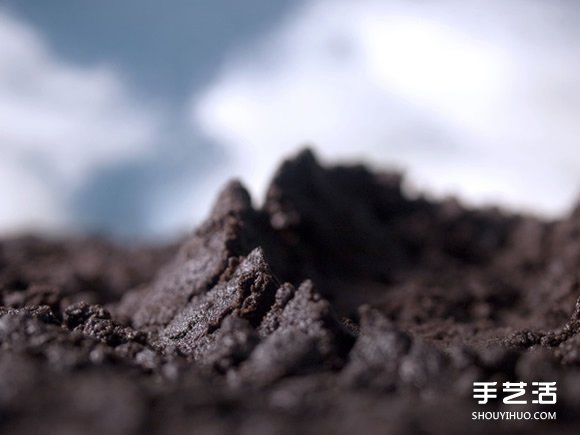 利用羊毛氈和牛奶、巧克力等DIY而成的風(fēng)景 -  itrip.net.cn