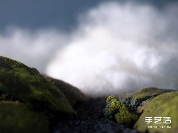 利用羊毛氈和牛奶、巧克力等DIY而成的風(fēng)景 -  itrip.net.cn